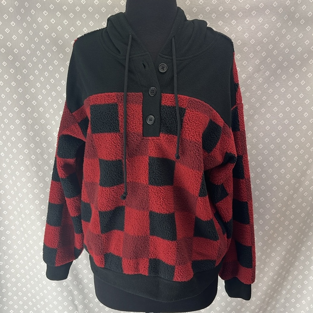 Buffalo Plaid Plush Sweater